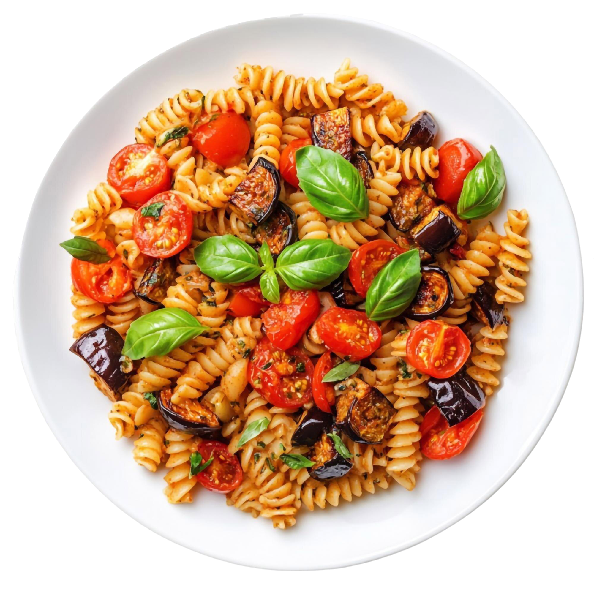 delicious-pasta-salad-with-eggplant-tomatoes